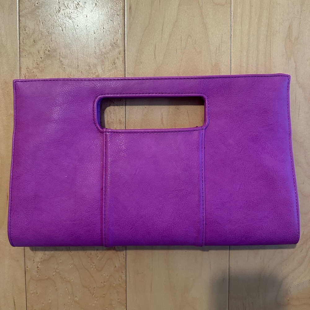 Charming Charlies Purple Clutch Handbag Like New Formal Wedding Guest